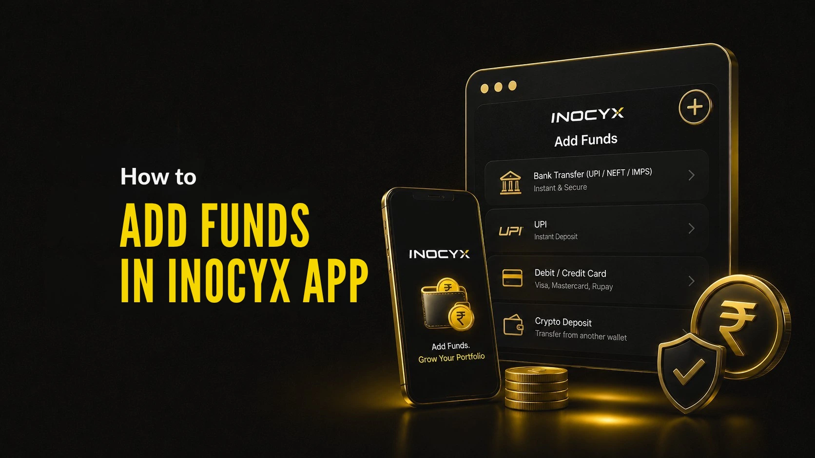 How to Add funds in INOCYX App.